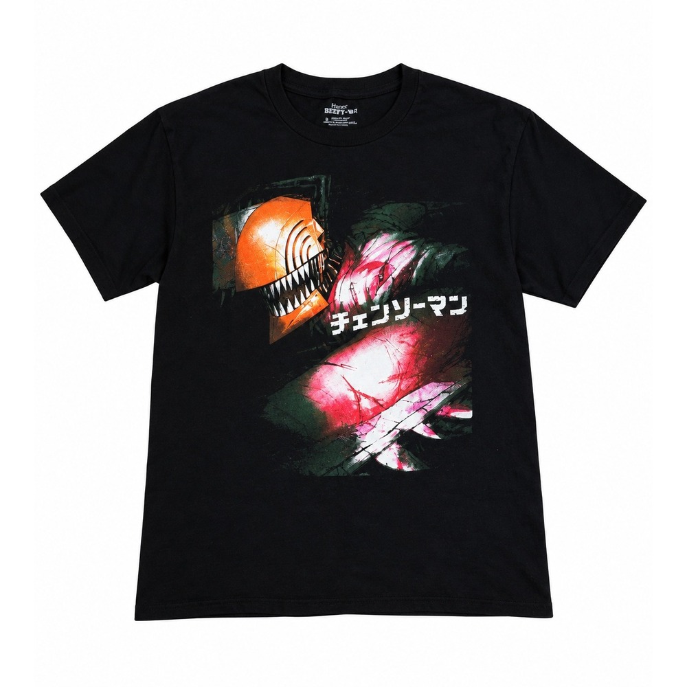 Chainsaw Man Graphic Tee Shirt Mens Crunchyroll Anime Hanes Beefy-T